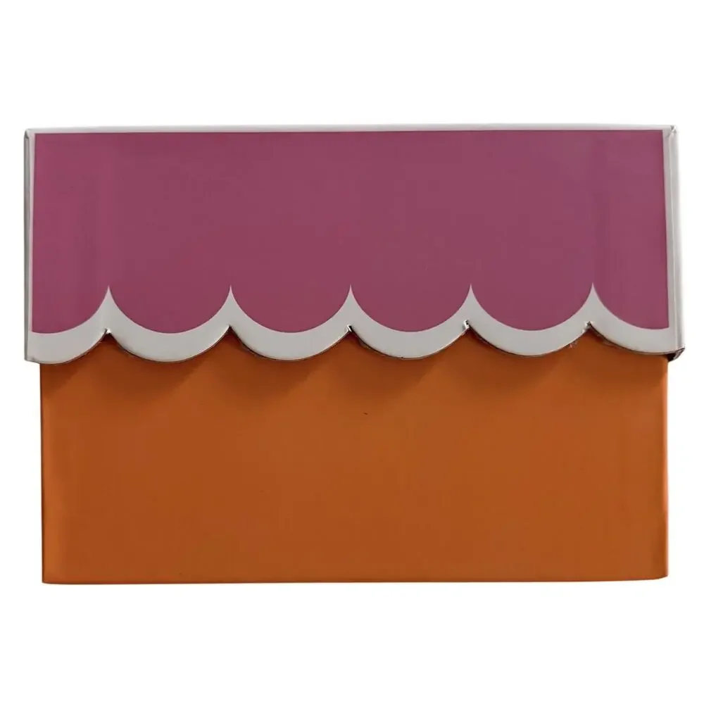 Spritz Scallop Trimed Pink & Orange Gift Box NEW